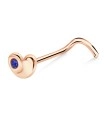 Silver Curved Nose Stud NSKB-1350